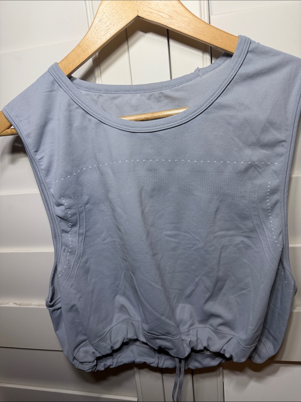 HALARA Light Blue Drawstring Cropped Tank